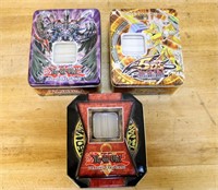 Lot of 3 Tins of Yu-Gi-Oh! Cards