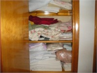Contents of Closet, Bed Linens