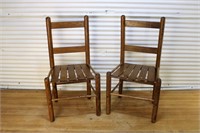 Pair of vintage child chairs