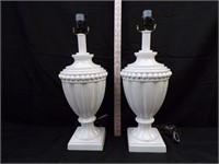 2 WOODEN LAMPS 22" TALL