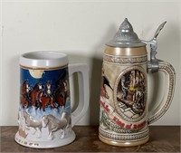 2 Anheuser Busch beer Steins