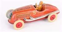 GERMAN PENNY TOY TIN BOAT TAIL RACER