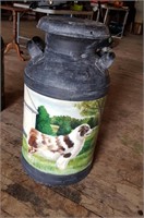 Vintage Painted Milk Can