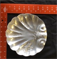 Shell design alum stamped dish unmarked