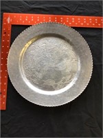 Wrought Faberware hammered platter