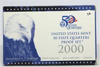 2000-s US Mint State Quarters Proof Set in OGP