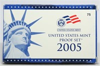 2005 US Mint Proof Set in OGP inclues 5 State Quar