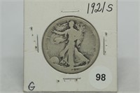 1921-s Walking Liberty Half Dollar G