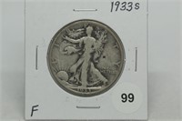 1933-s Walking Liberty Half Dollar F