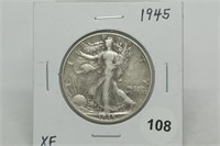 1945 Walking Liberty Half Dollar XF