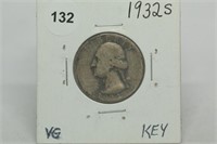 1932-s Wshington Quarter VG Key Date