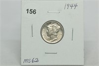 1944 Mercury Dime MS62