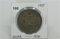 1957 Silver Mexican Peso