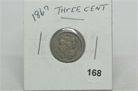 1867 Nickel 3 Cent
