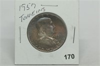 1957 Franklin Half with nice toning
