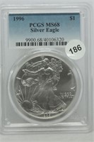 1996 Silver Eagle MS68