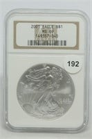 2001 Silver Eagle MS69
