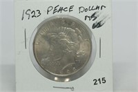 1923 Peace Dollar MS62