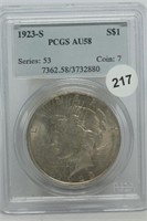 1923-s Peace Dollar AU58
