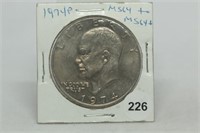 1974-p Eisenhower Silver Dollar MS 64