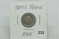 1928 British George V 3 Pence