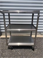 Rolling Stainless Steel Medical Tray Table