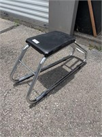 Metal Shoe Fitting Bench with Vinyl Seat, Missing