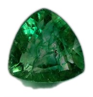 Trillion Cut 9.85 Emerald Gemstone