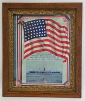 Vintage Framed Print of SS Mongolia Returning Home