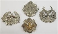 Lot of 4 WWII British Military Cap Badges