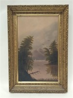 Lake Painting with Frame