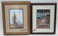 Lot of 2 William T Zivic Western Style Paintings