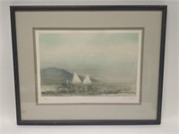Framed Sea Sailing Scenery Painting 232/250