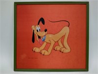 Vintage Framed Walt Disney Originals Pluto