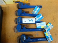 5 Trade Sure 250mm Pipe Wrenches (RRP $30ea)