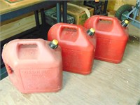 3- Five Gallon Gas Cans
