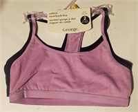 NEW Girls George cotton racerback bra Size M 10-12