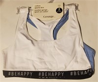 NEW Girls George cotton sports bra Size XL 16