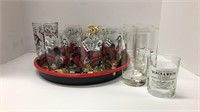 Poker glass set with (7) glasses