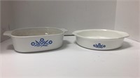 (2) Blue corning ware
