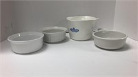 (3) Corning: (2) French white bowls (1) grab-it.