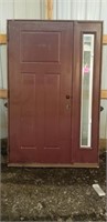 Used 36" door with side light,  blind does not