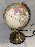 12 Inch Tall World Globe Lamp