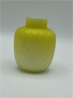 Victorian diamond quilted satin glass vase
In