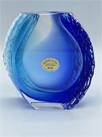 Alessandro Mandruzzato Murano Glass Vase Blue