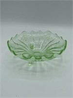 Uranium / Vaseline /Depression Glass Dish.