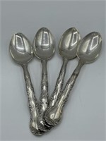 Alvin sterling Silver French scroll spoons (4)