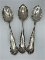 3 Large Sterling Silver Spoons