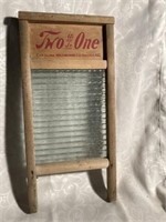 Two in One Jr Glass Washboard 18-1/4” long