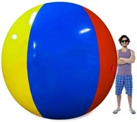 GIANT BEACHBALL WITH HANDLES INFLATABLE- BRAND